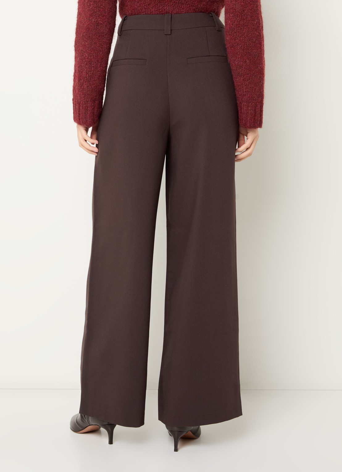 Modström Gale loose fit pantalon met steekzakken - achterkant 4 bruin