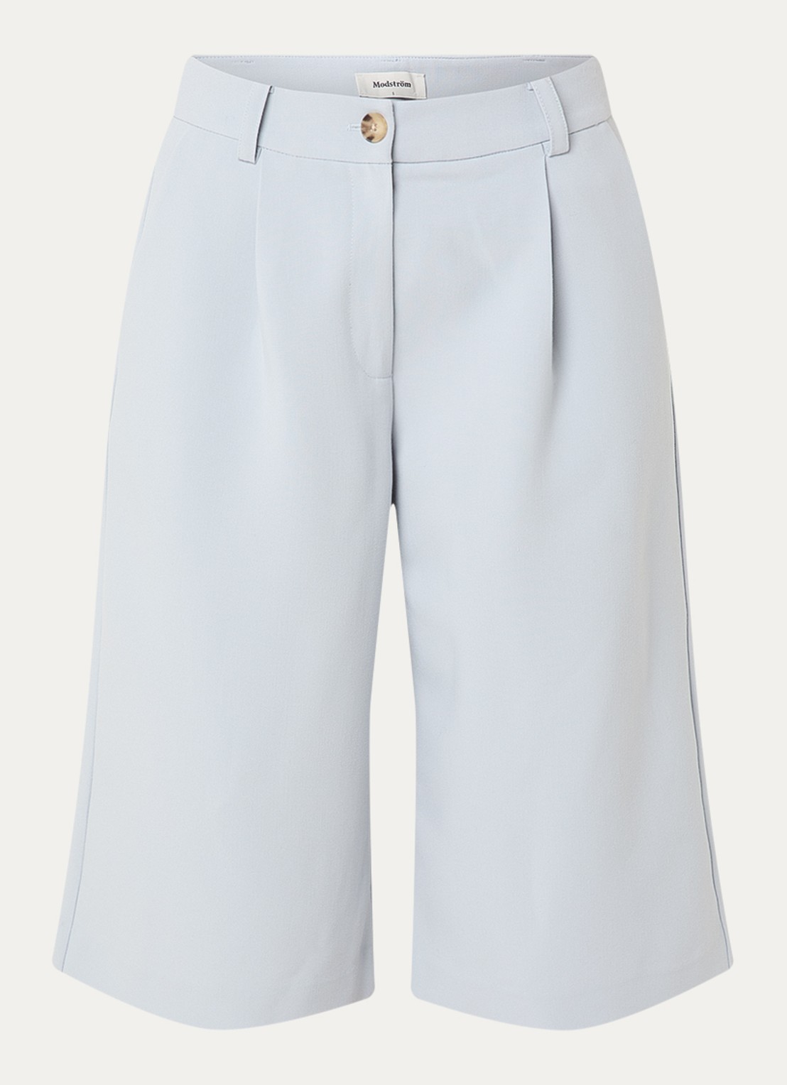 Modström Gale mid waist wide fit culotte - voorkant 3 lichtblauw