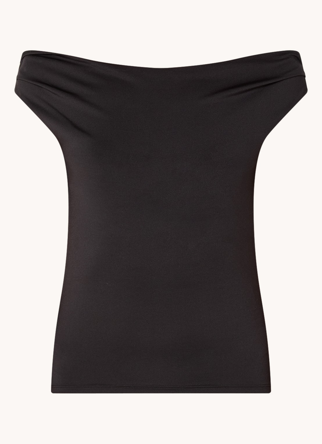 Modström Hima off shoulder top - voorkant 3 zwart