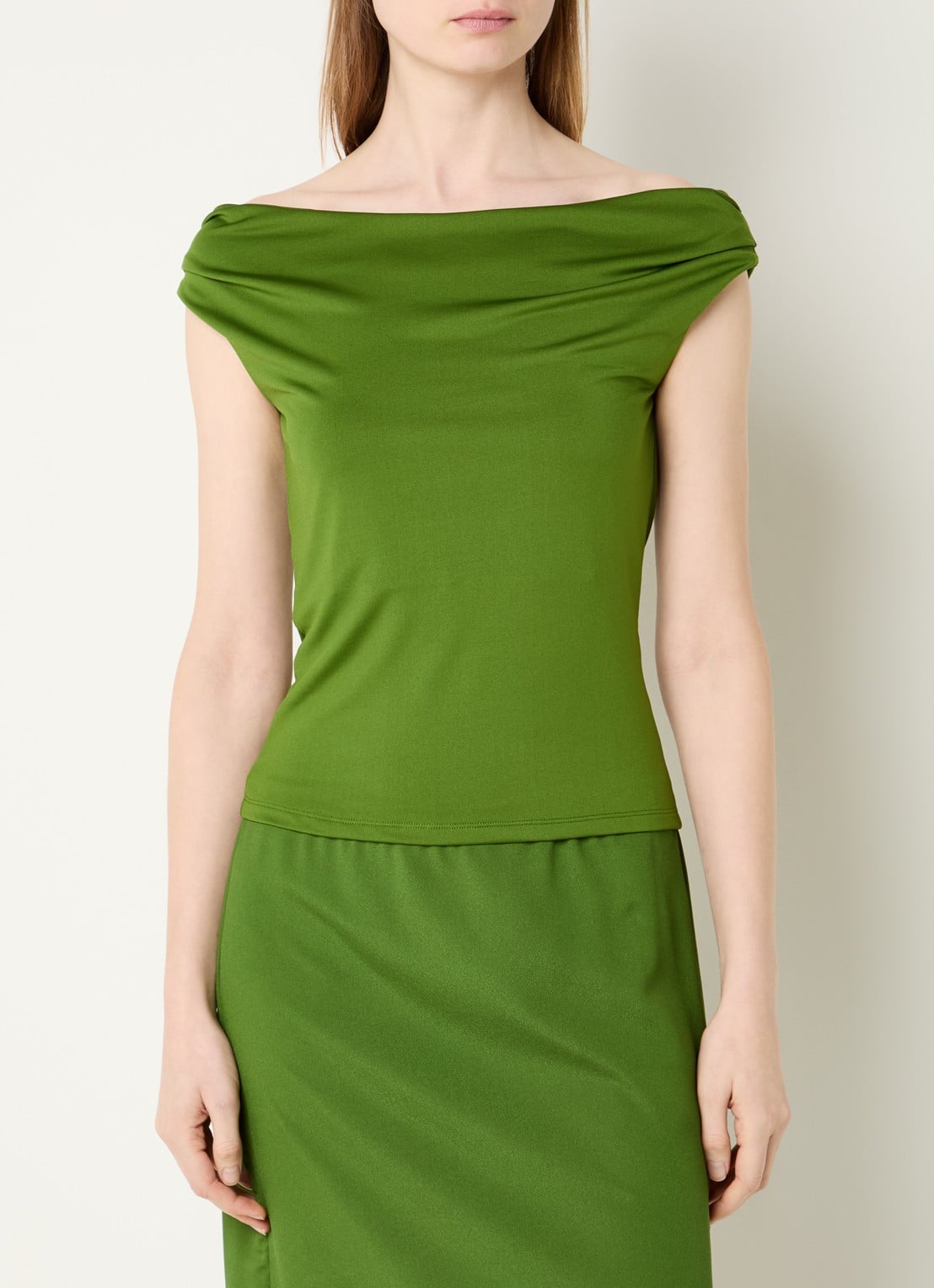 Modström Hima off shoulder top - detail groen