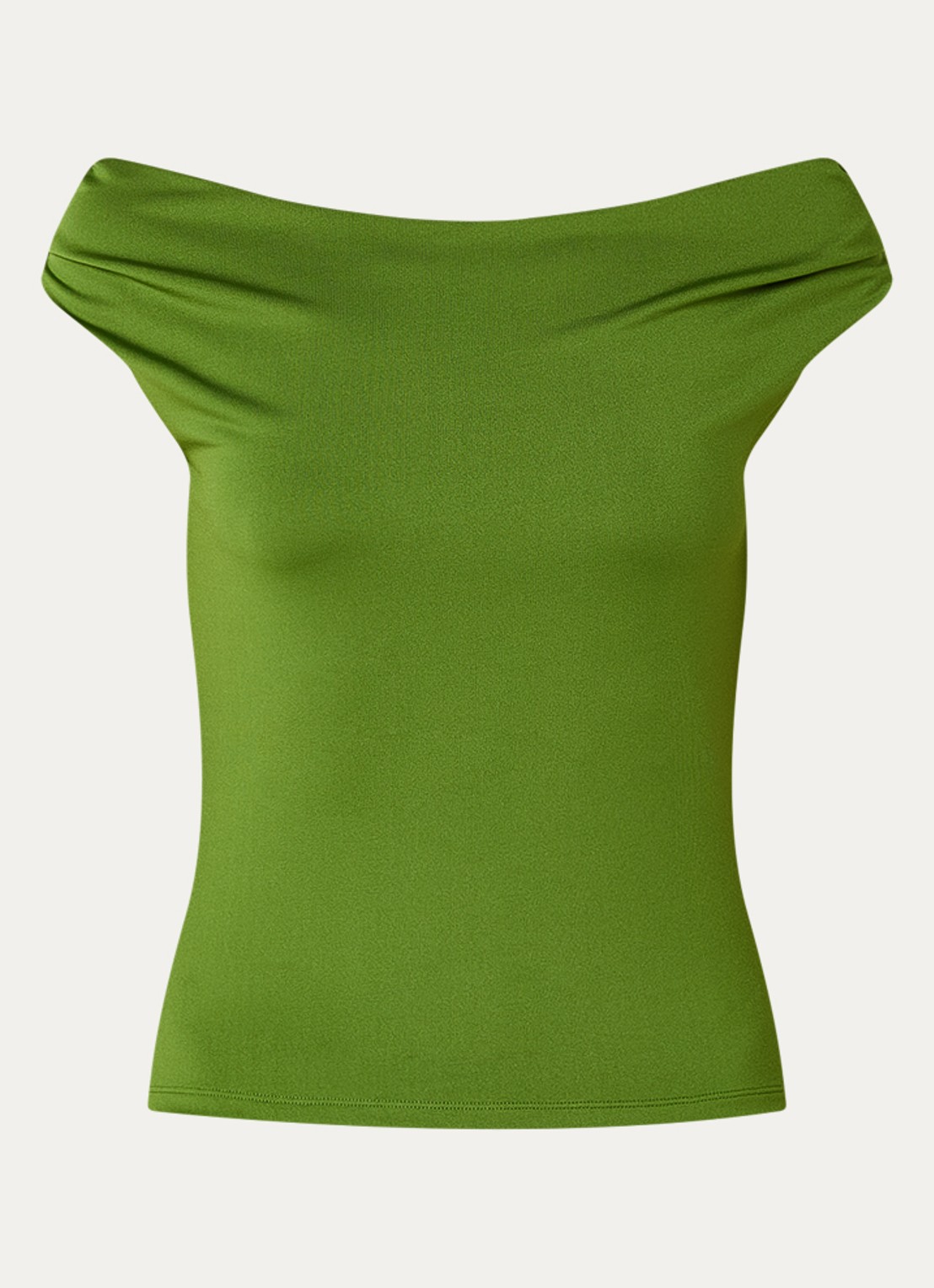 Modström Hima off shoulder top - voorkant 2 groen