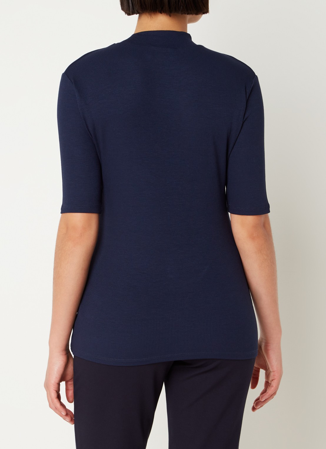 Modström Krown T-shirt met ribstructuur - achterkant 4 jeans