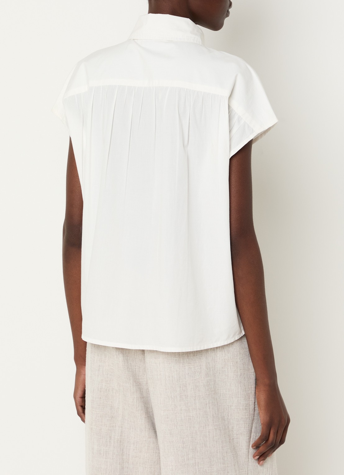 Modström Nanika blouse met plooidetail - achterkant 3 gebroken wit