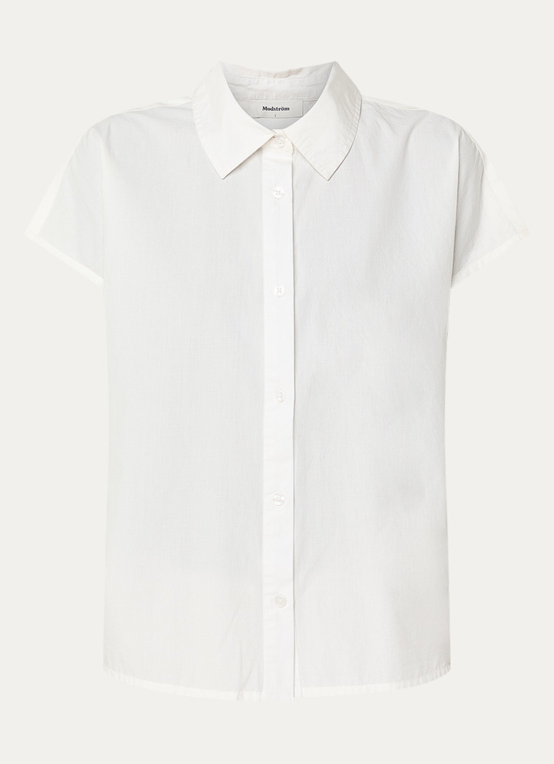 Modström Nanika blouse met plooidetail - voorkant gebroken wit