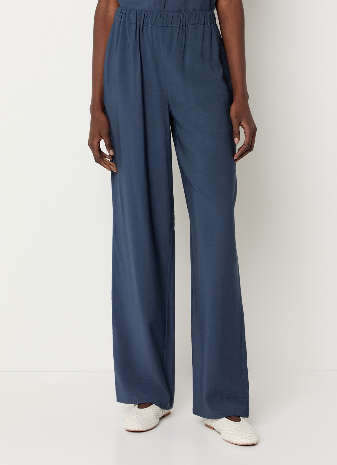 Modström Nicki high waist wide fit broek met steekzakken - detail 3 indigo