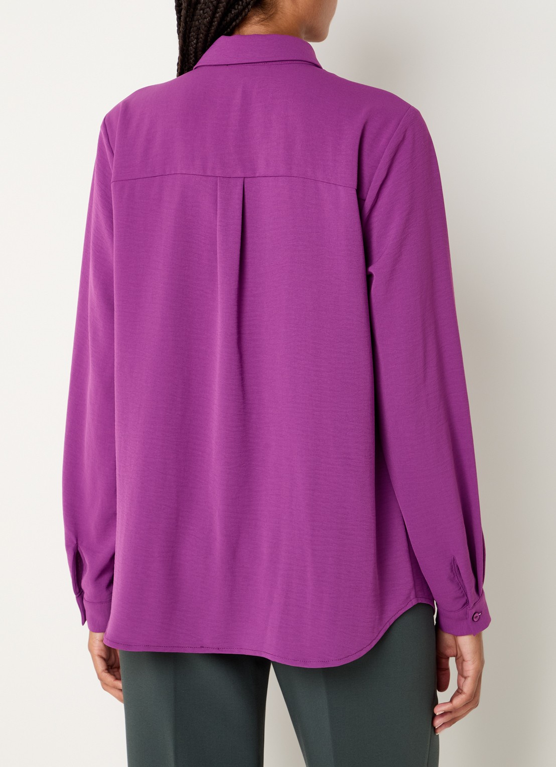 Modström Ossa blouse met kraag - achterkant 4 paars