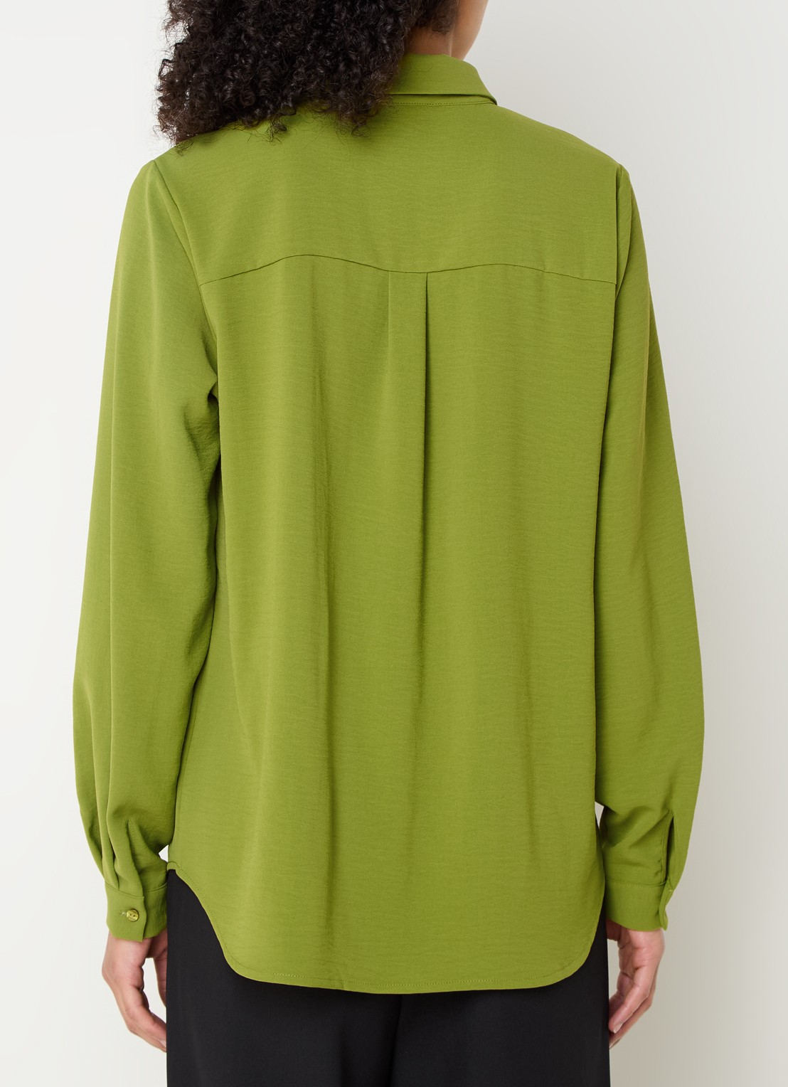 Modström Ossa blouse met kraag - achterkant 2 lindegroen