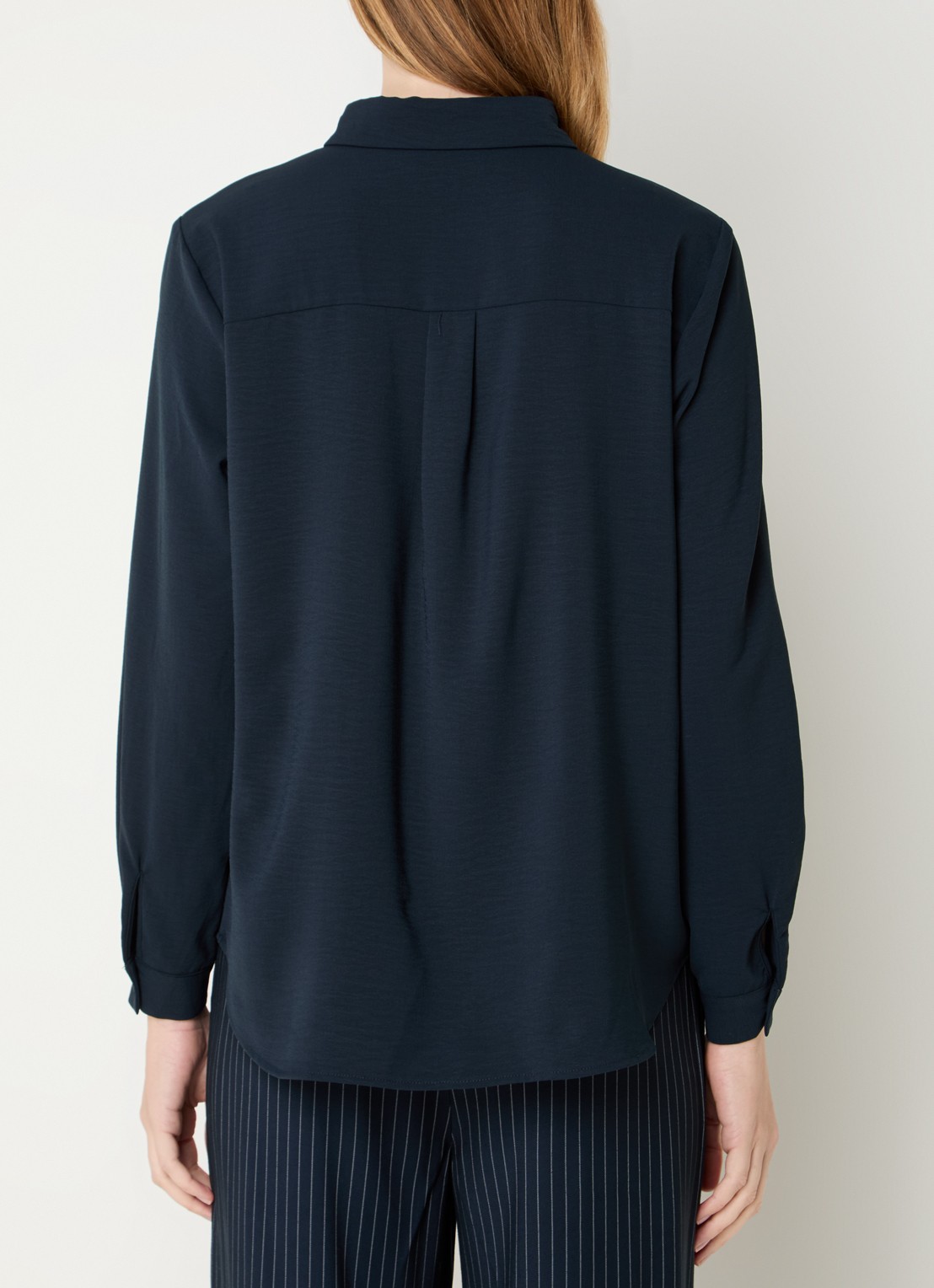 Modström Ossa blouse met kraag - achterkant 4 donkerblauw