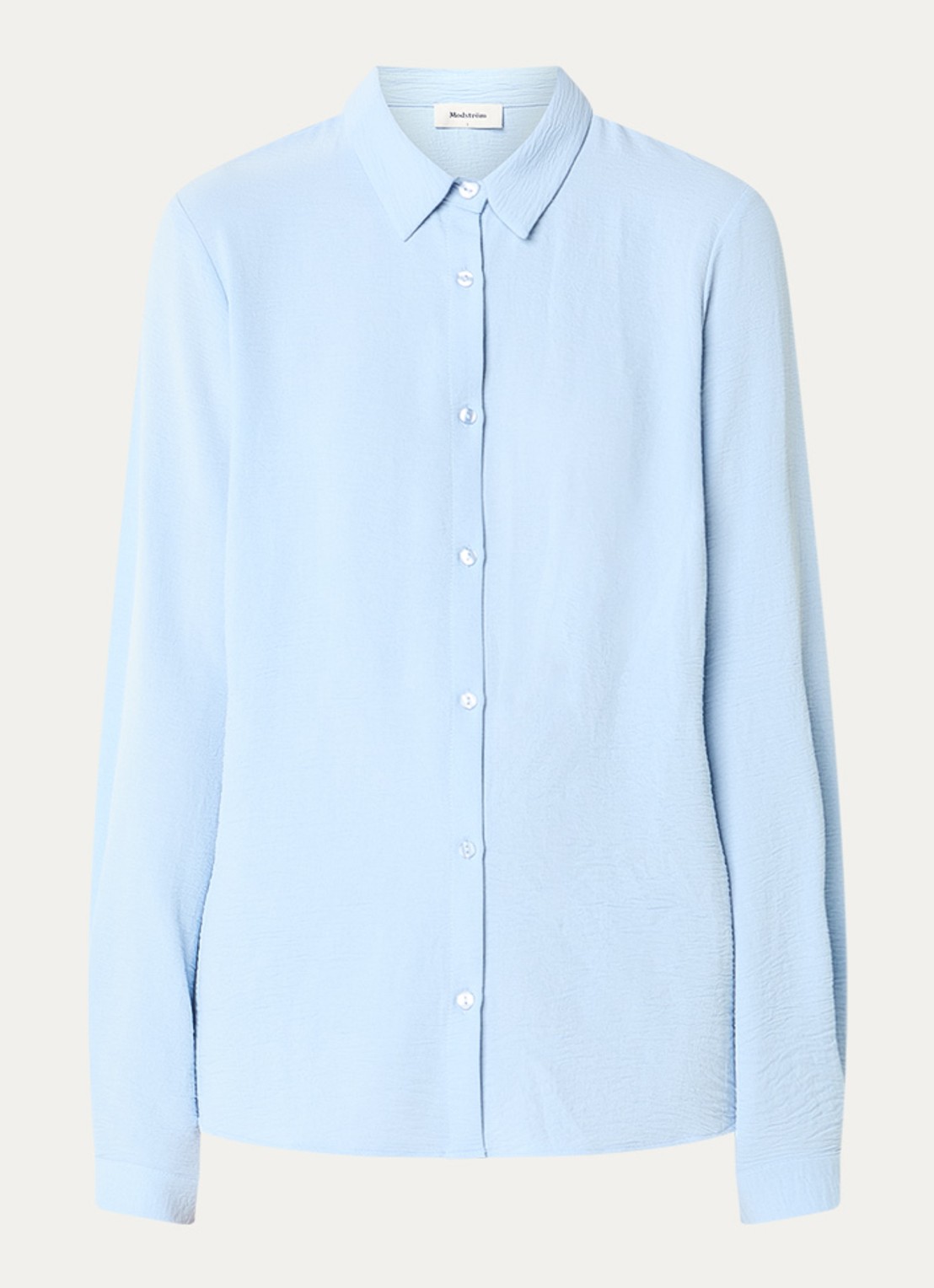 Modström Ossa blouse met kraag - voorkant 3 lichtblauw