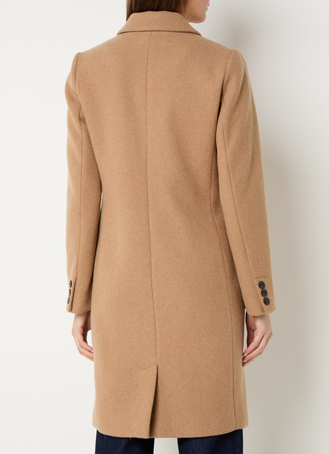 Modström Pamela mantel in wolblend - achterkant 4 beige