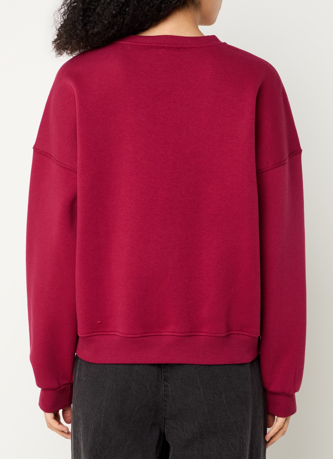 Modström Paula sweater met logo - achterkant donkerrood