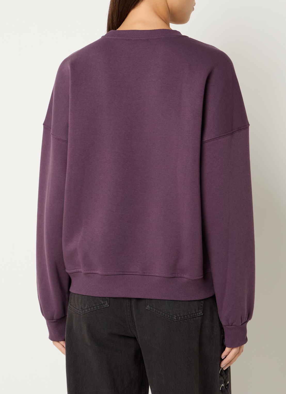 Modström Paula sweater met logo - achterkant 3 aubergine