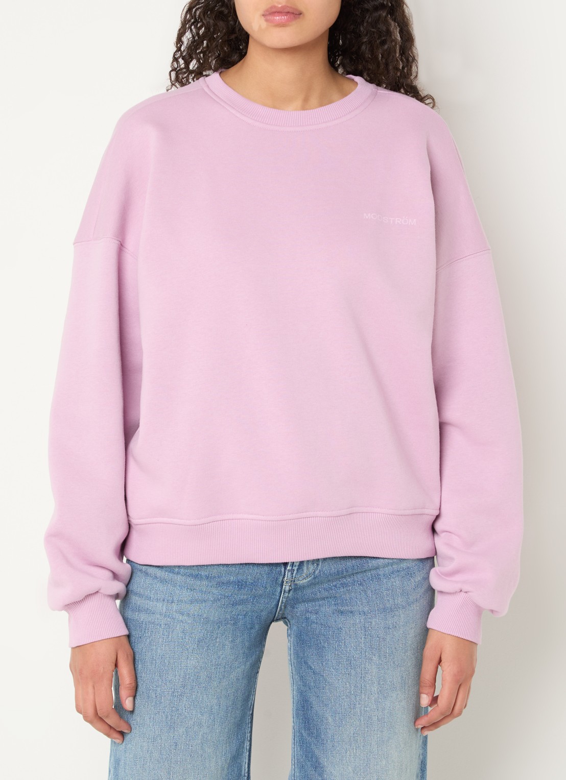 Modström Paula sweater met logo - detail 3 oudroze