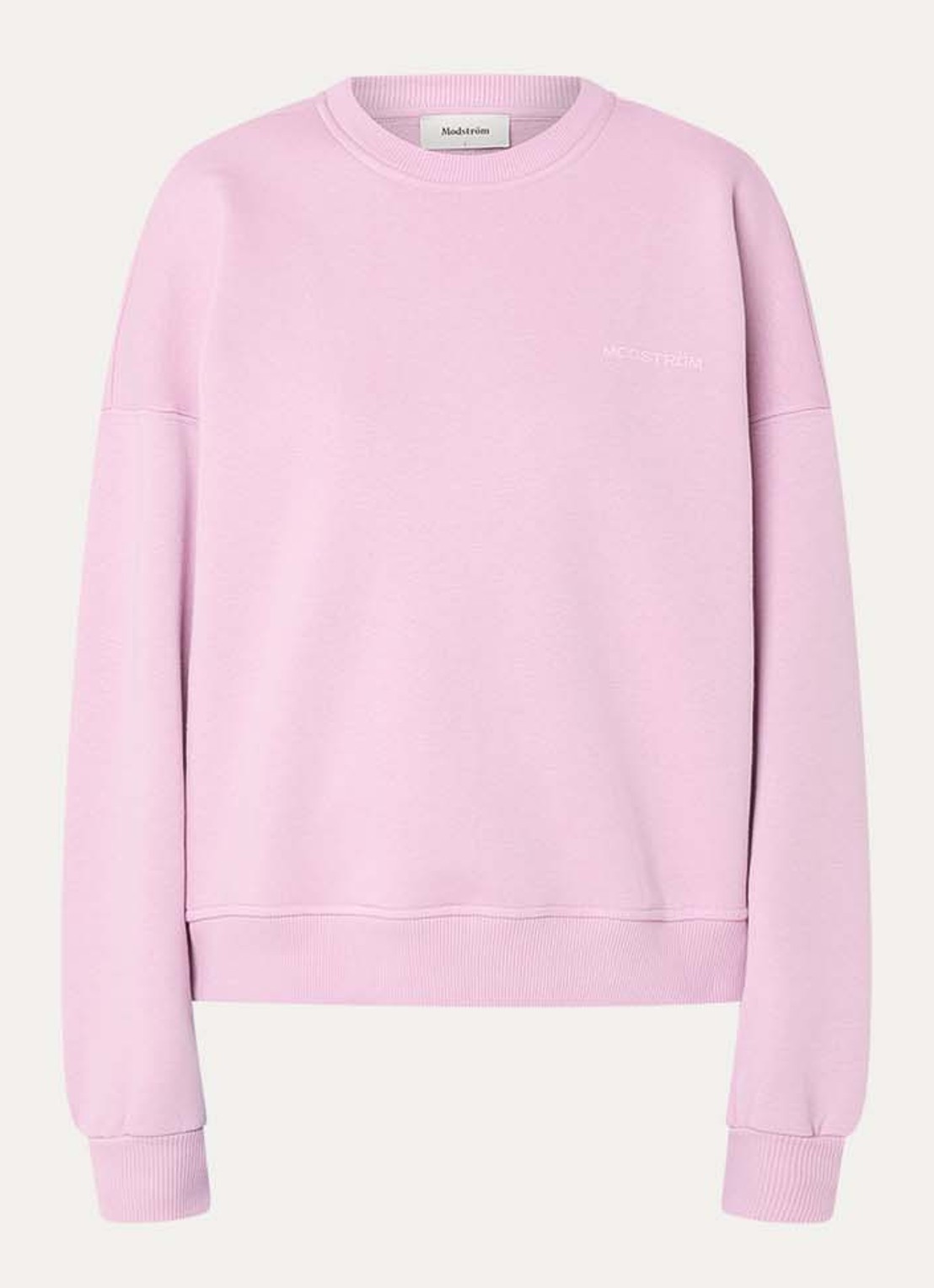 Modström Paula sweater met logo - voorkant oudroze