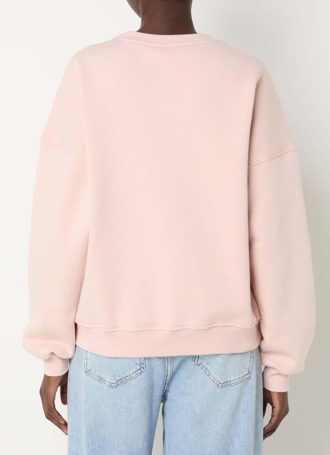 Modström Paula sweater met logo - achterkant 4 lichtroze