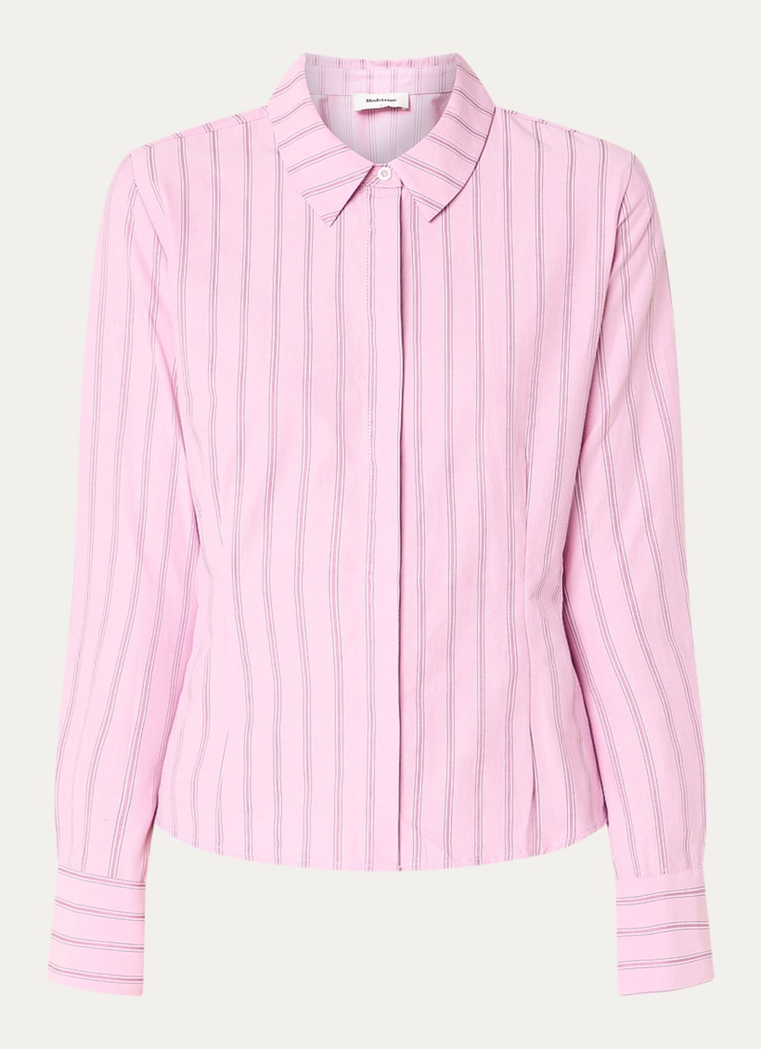 Modström Starlee blouse met streepprint - voorkant 3 roze
