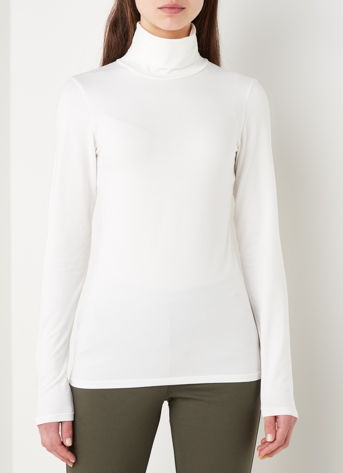 Modström Tanner longsleeve met col - detail 4 vanillegeel