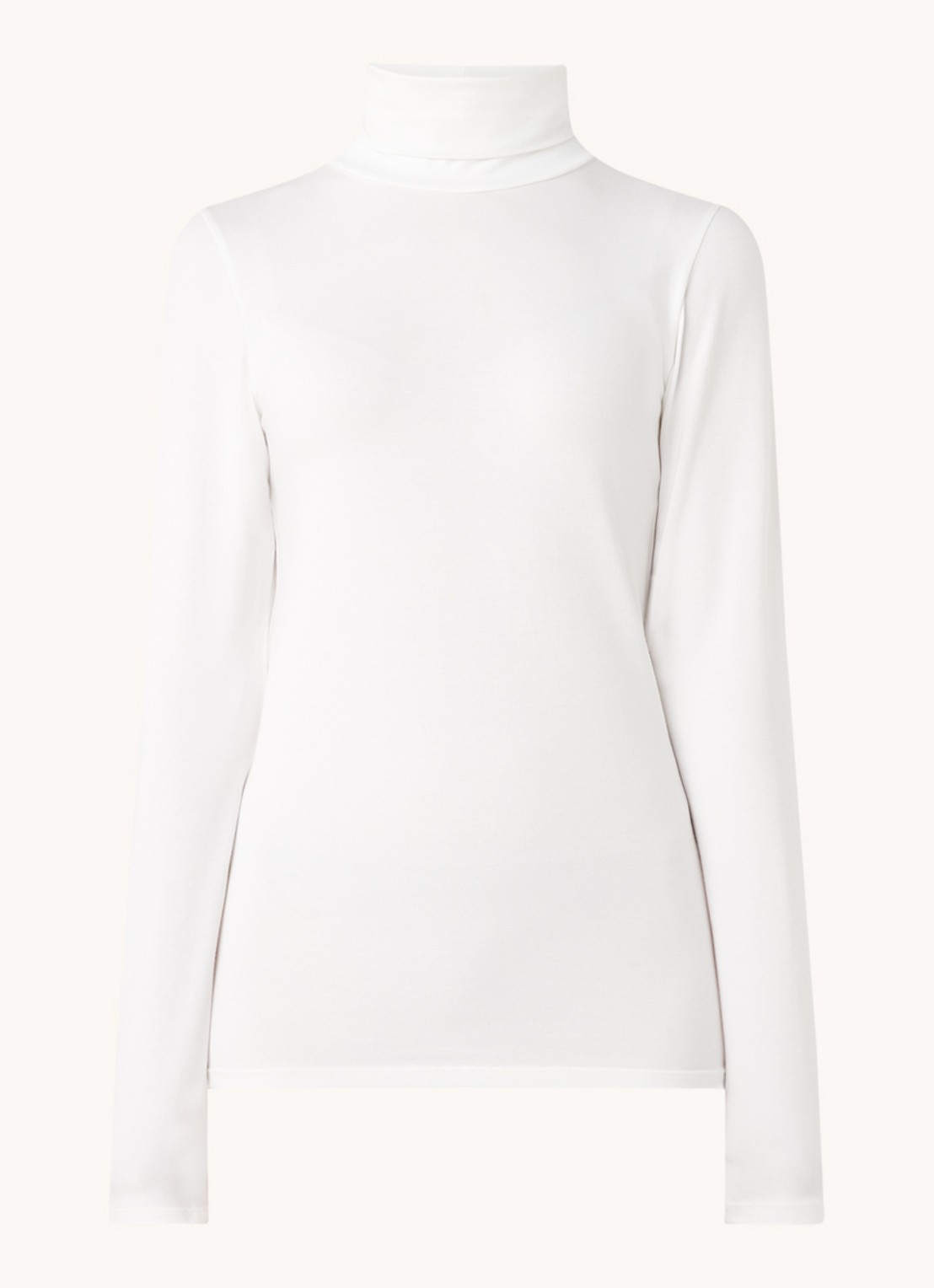 Modström Tanner longsleeve met col - voorkant vanillegeel