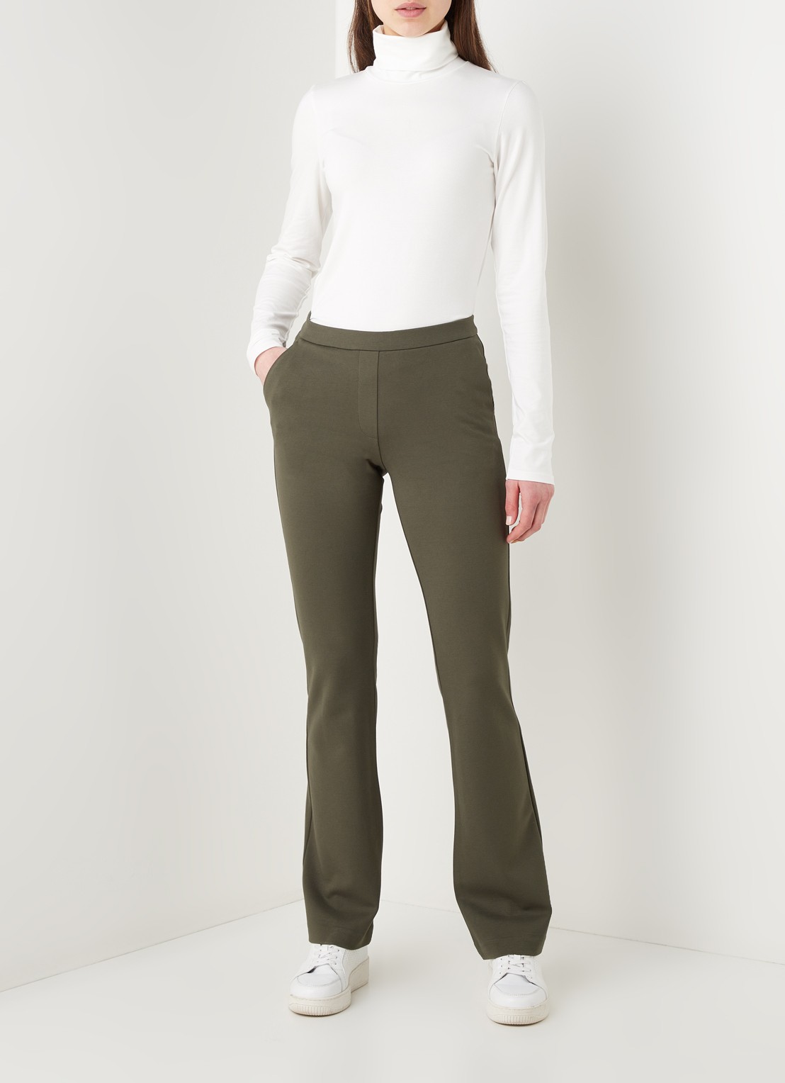 Modström Tanner longsleeve met col - voorkant 2 vanillegeel