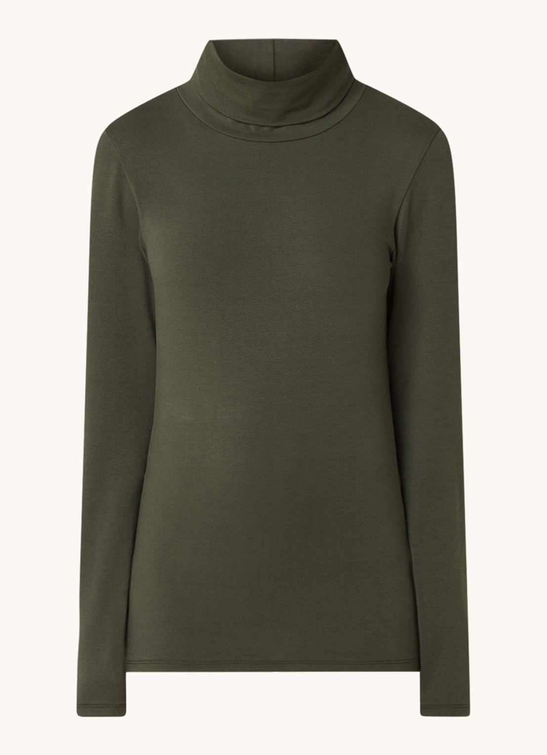 Modström Tanner longsleeve met col - voorkant 2 donkergroen