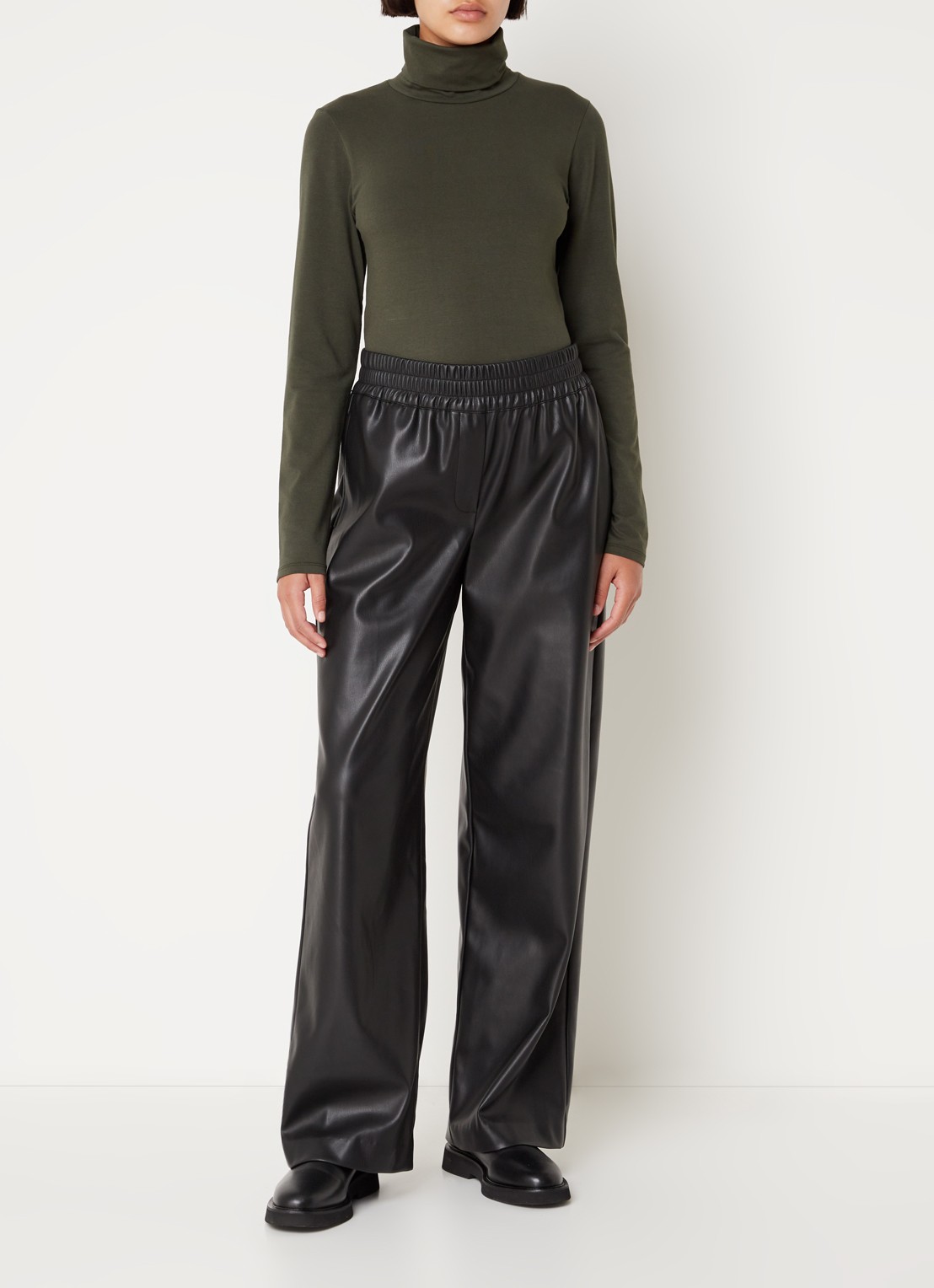 Modström Tanner longsleeve met col - voorkant 3 donkergroen