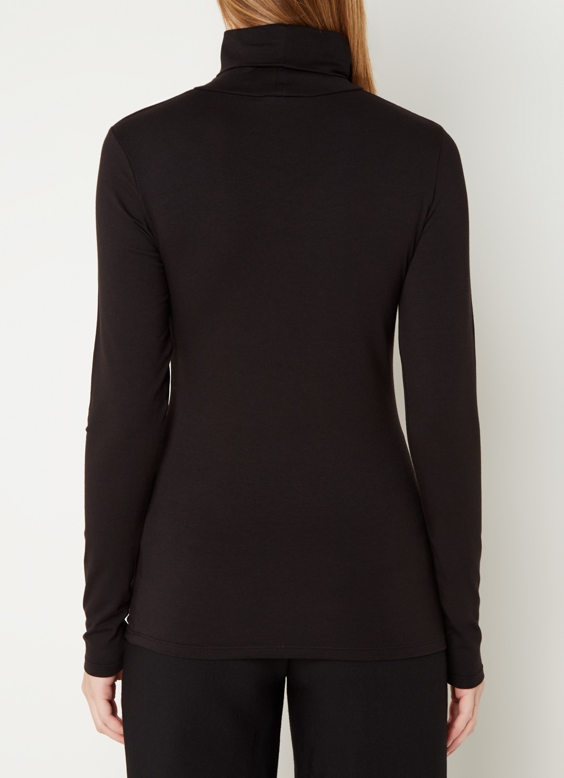 Modström Tanner longsleeve met col - achterkant zwart