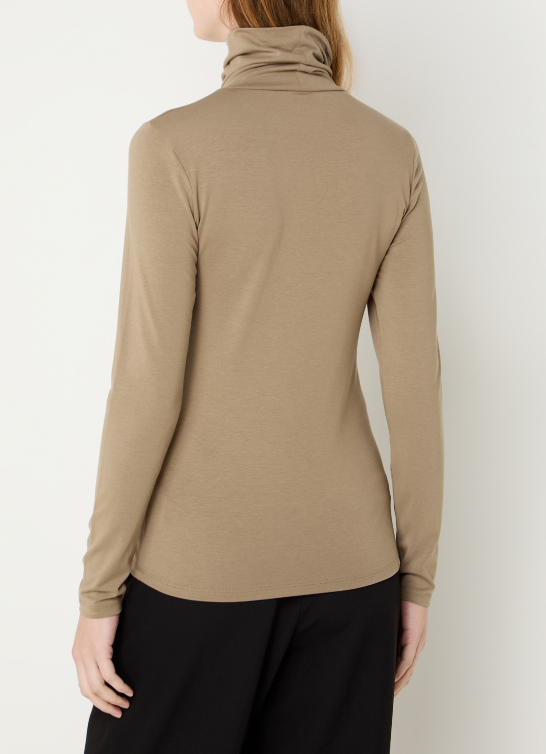 Modström Tanner longsleeve met col - achterkant 2 khaki