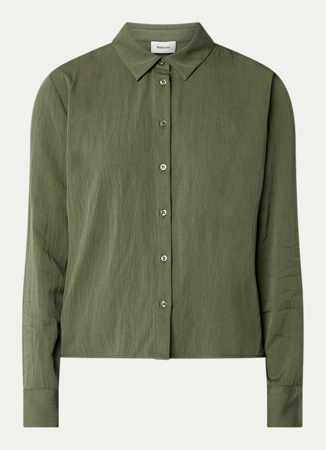 Modström Uddin blouse  - voorkant 2 olijfgroen
