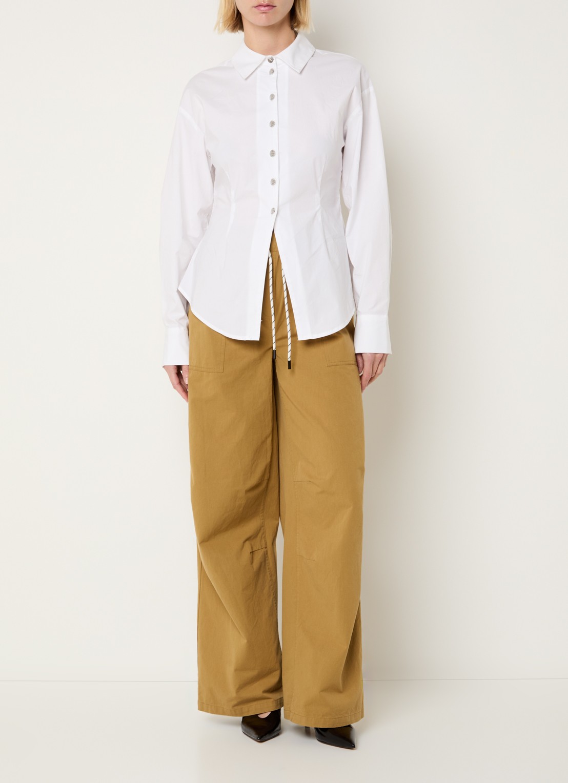 Modström Ullis blouse met kraag - voorkant 4 wit