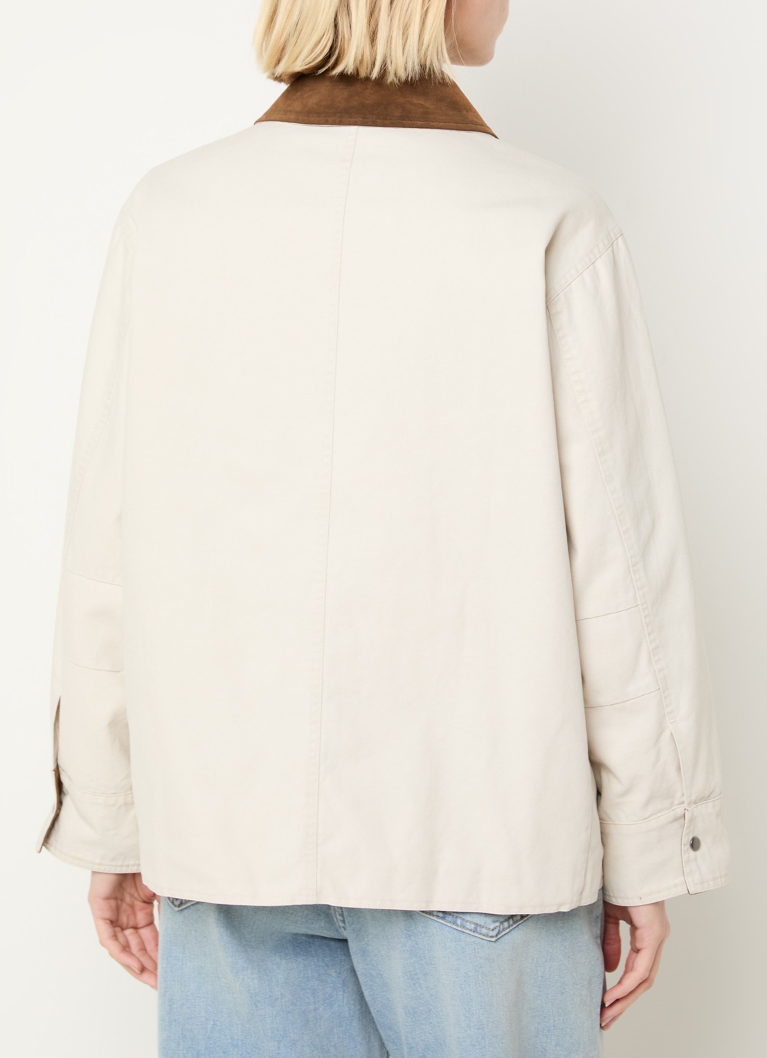 Modström Ursula jack van canvas met klepzakken - achterkant 3 beige