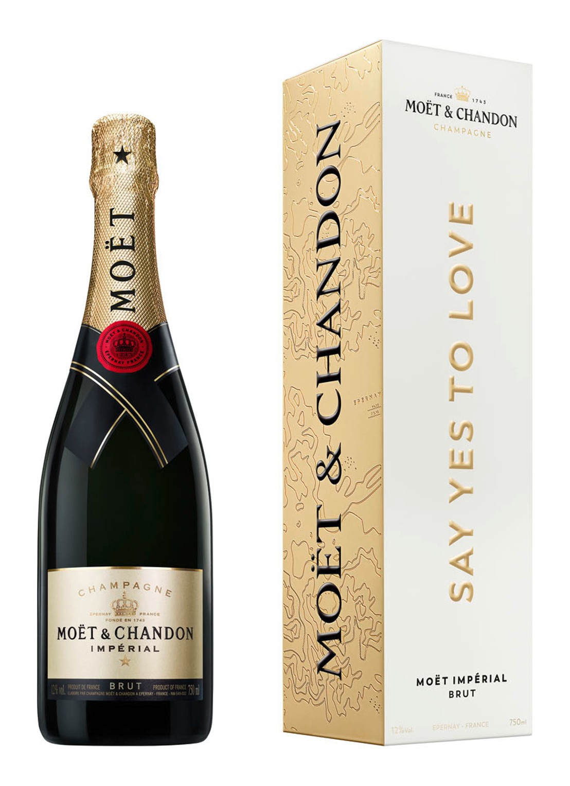 Moët & Chandon Valentine's Day Say Yes To Love Champagne Brut Impérial 750 ml - voorkant undefined