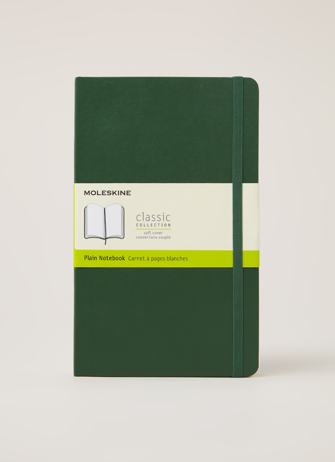 Moleskine Classic A5 blanco notitieboek - voorkant 2 groen