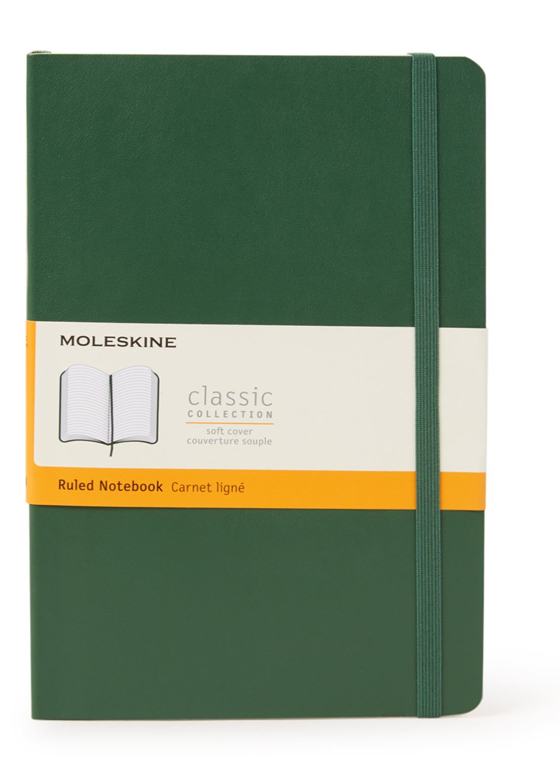 Moleskine Classic A5 gelinieerd notitieboek - voorkant 3 groen