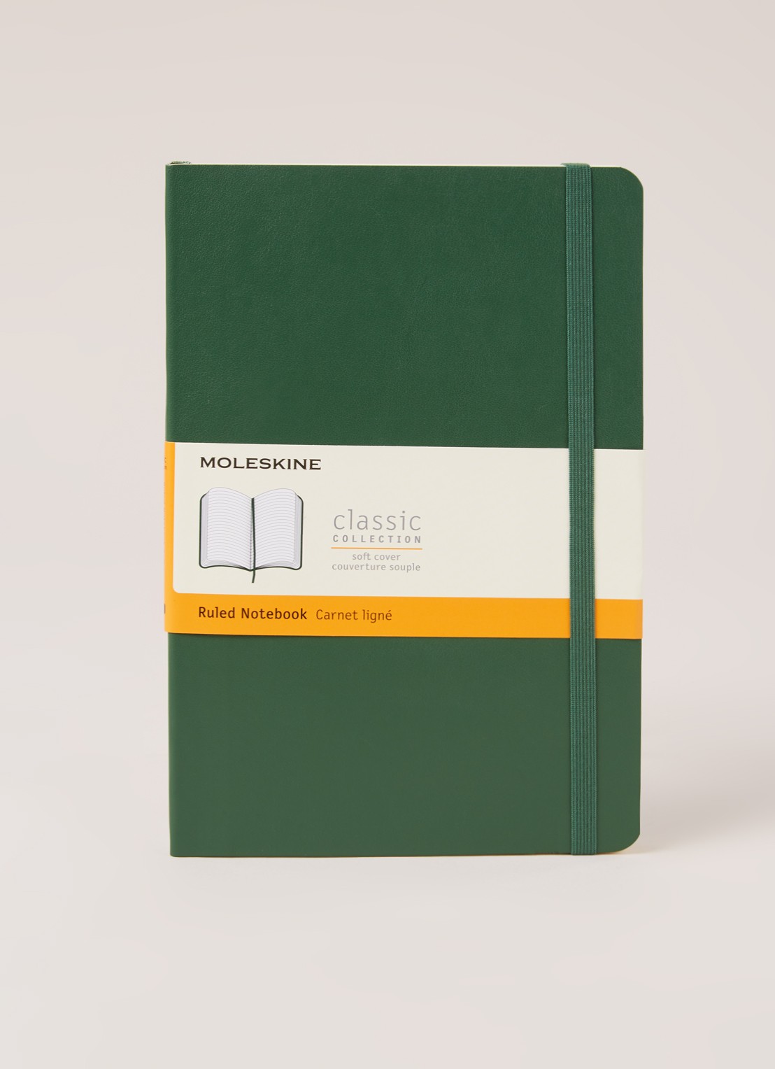 Moleskine Classic A5 gelinieerd notitieboek - voorkant 4 groen