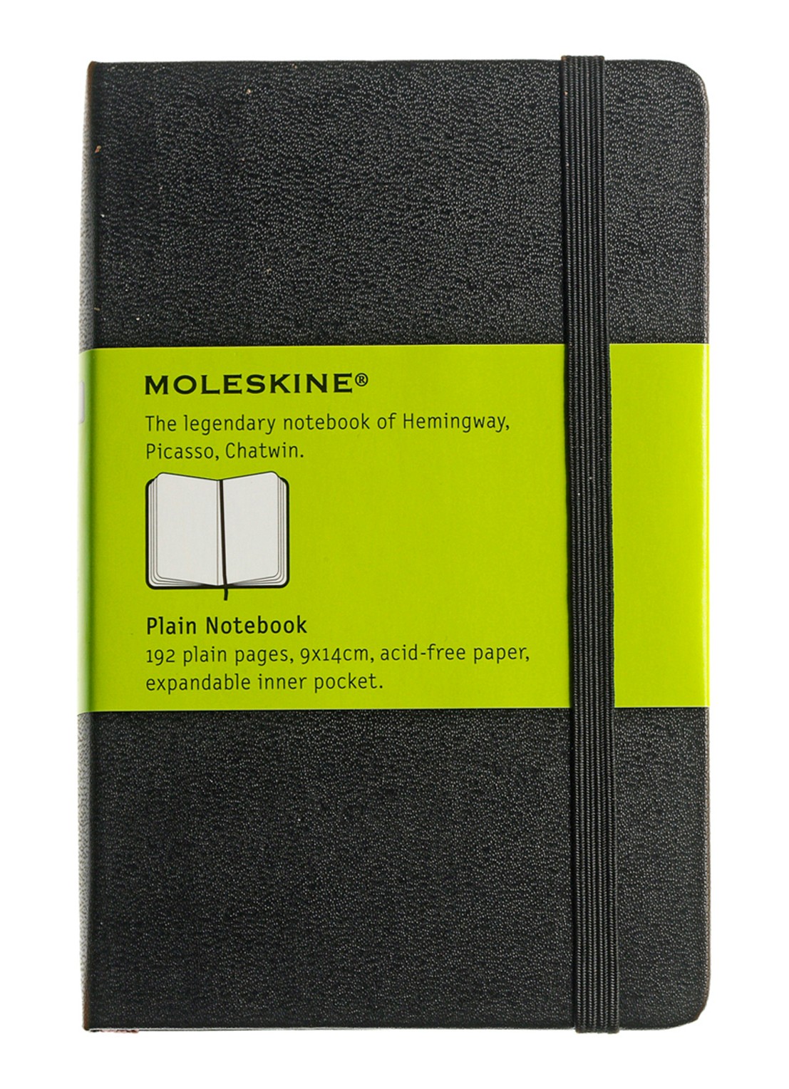 Moleskine Classic blanco notitieboek 14 x 9 cm - voorkant zwart