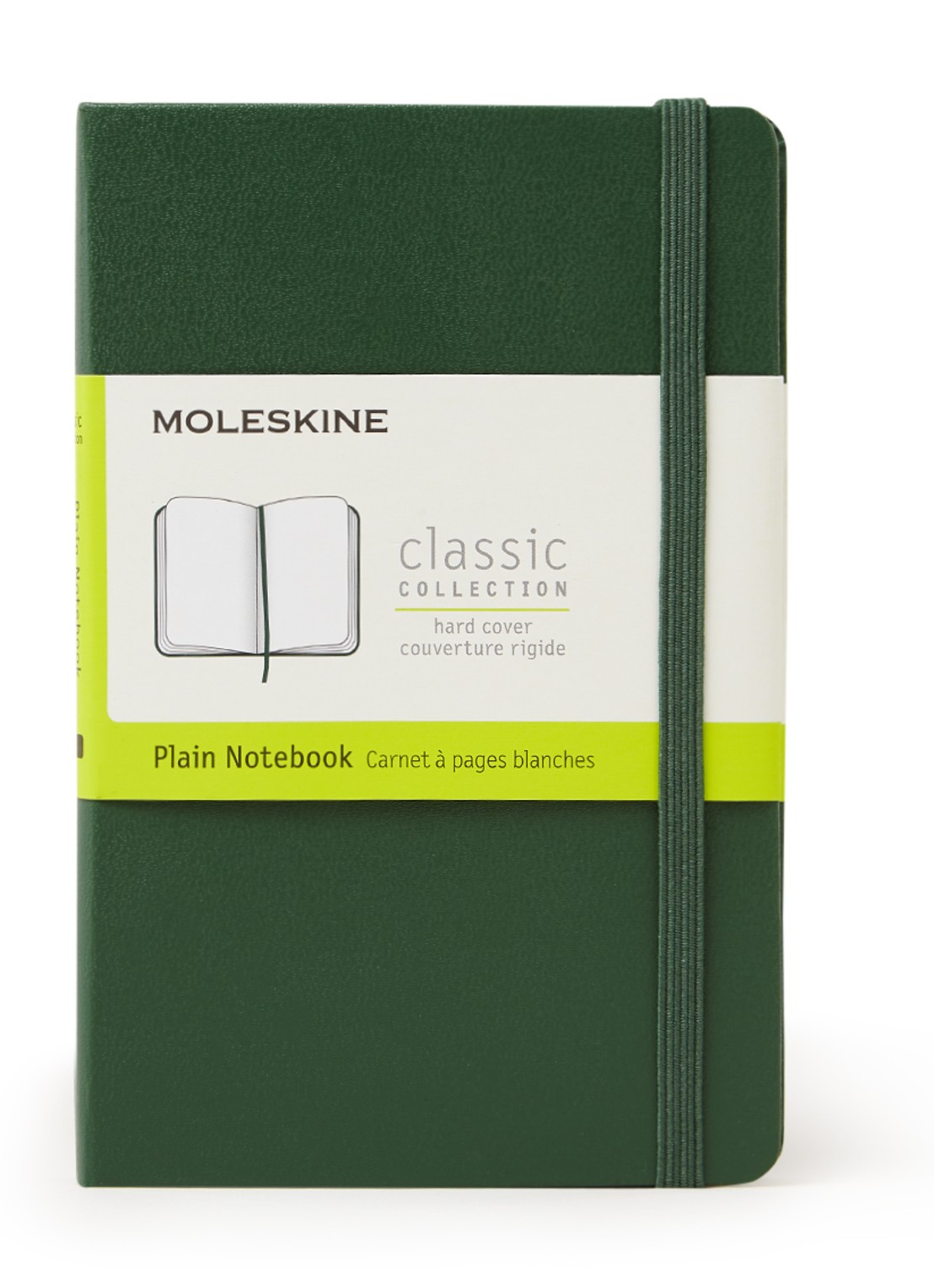 Moleskine Classic blanco notitieboek 14 x 9 cm - voorkant donkergroen