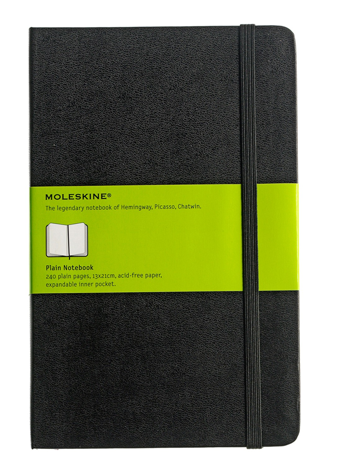 Moleskine Classic blanco notitieboek 21 x 13 cm - voorkant zwart