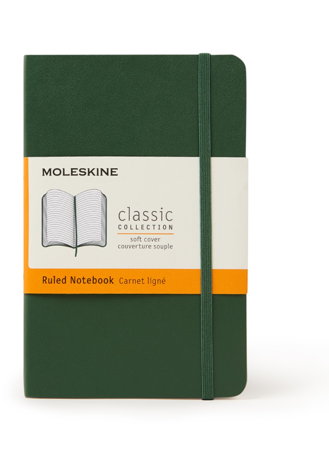 Moleskine Classic gelinieerd notitieboek 14 x 9 cm  - voorkant groen