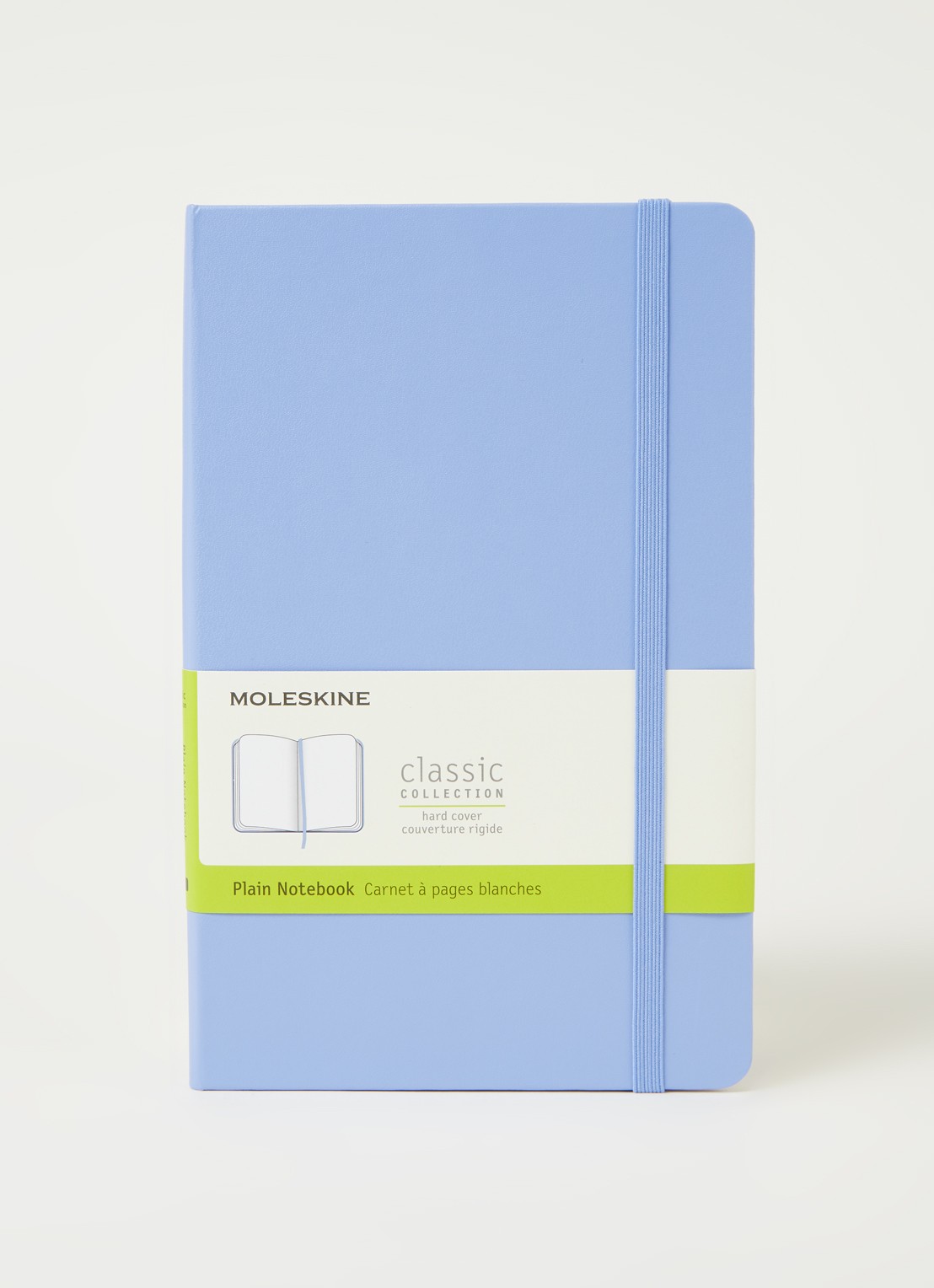 Moleskine Classic L blanco notitieboek - voorkant 3 lichtblauw