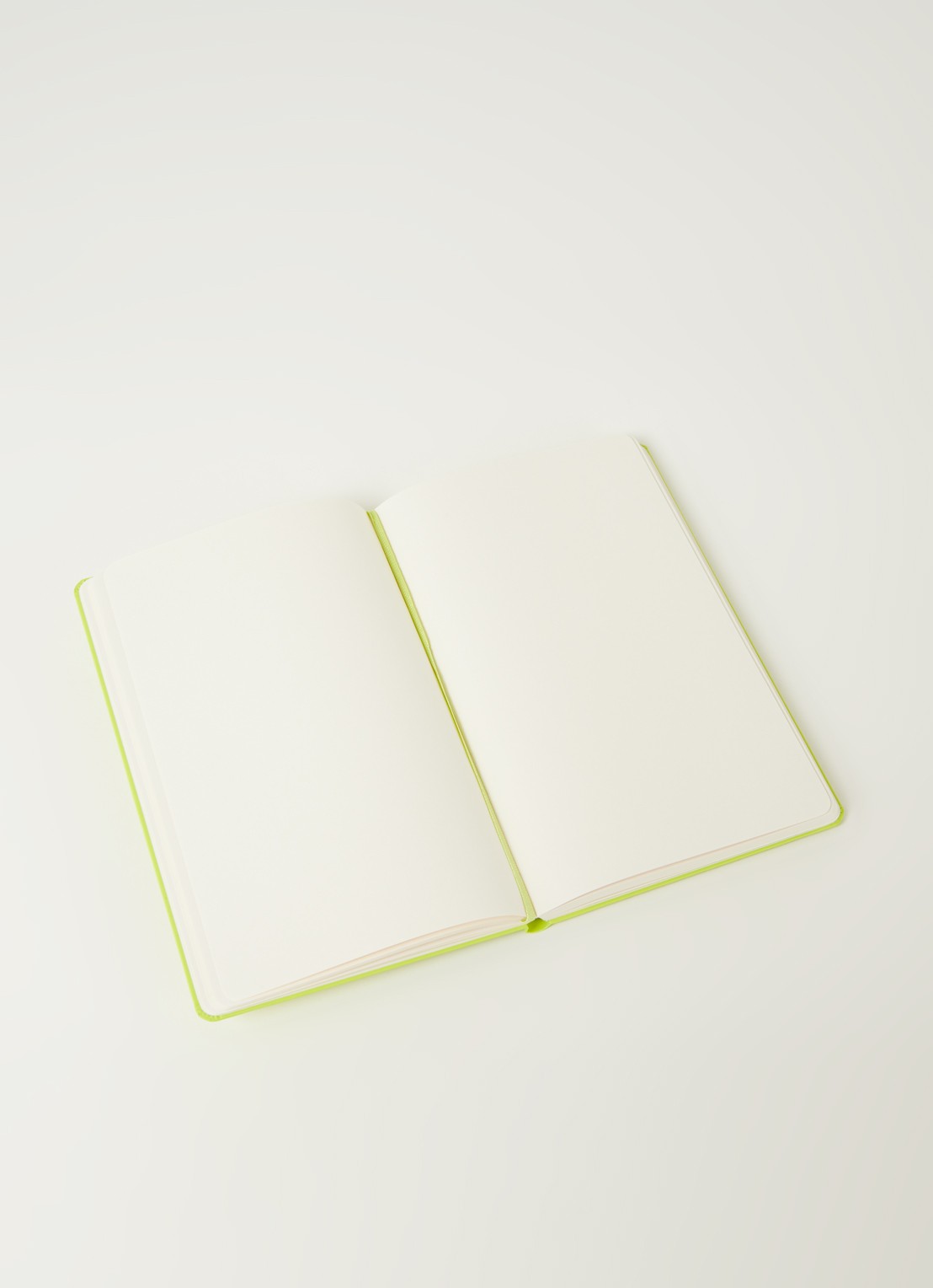 Moleskine Classic L blanco notitieboek  - detail neongroen