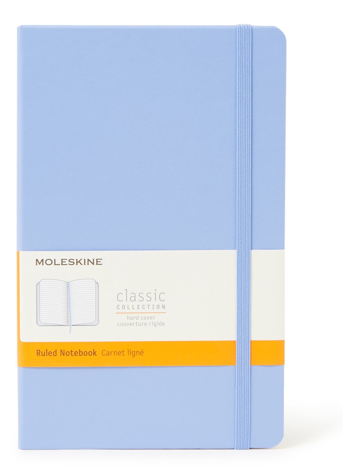 Moleskine Classic large gelinieerd notitieboek 13 x 21 cm - voorkant lichtblauw