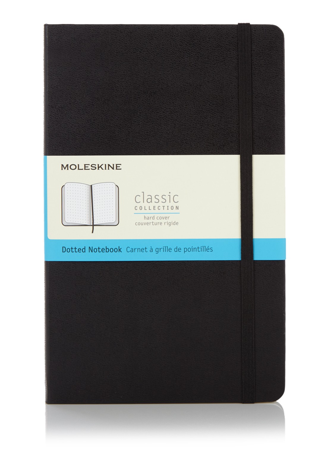 Moleskine Classic Large gestippeld notitieboek 21,5 x 13,5 cm  - voorkant zwart