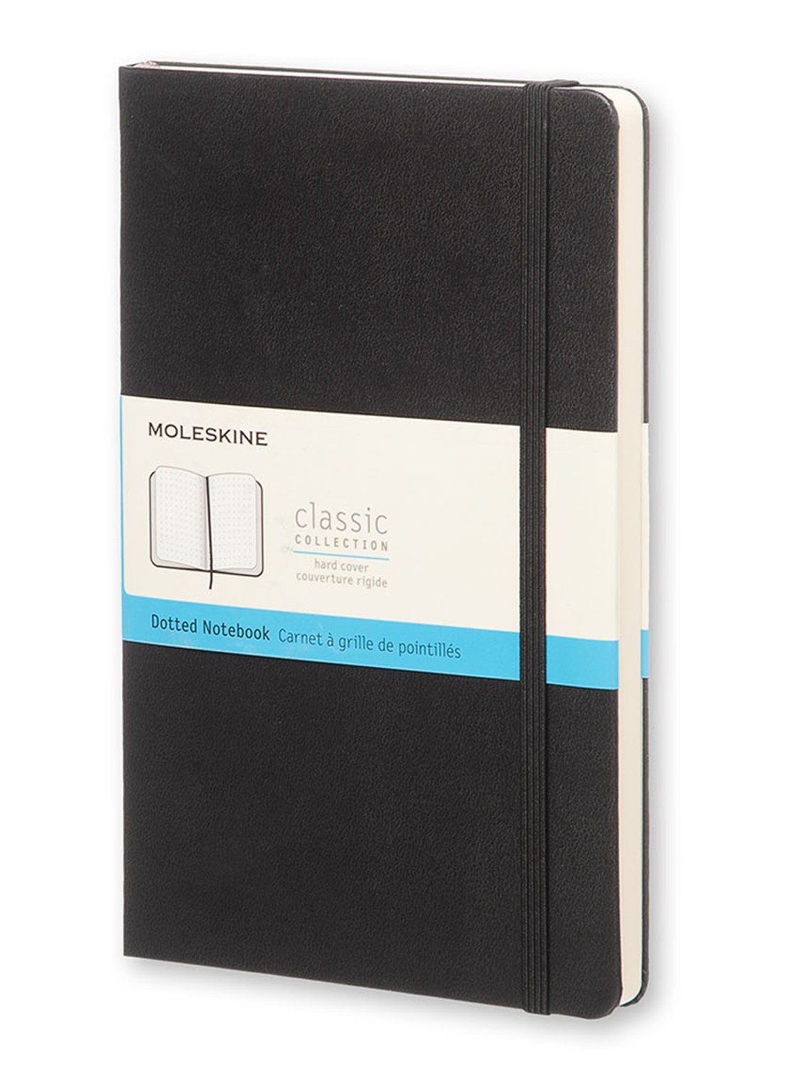 Moleskine Classic Large gestippeld notitieboek 21,5 x 13,5 cm  - voorkant 2 zwart