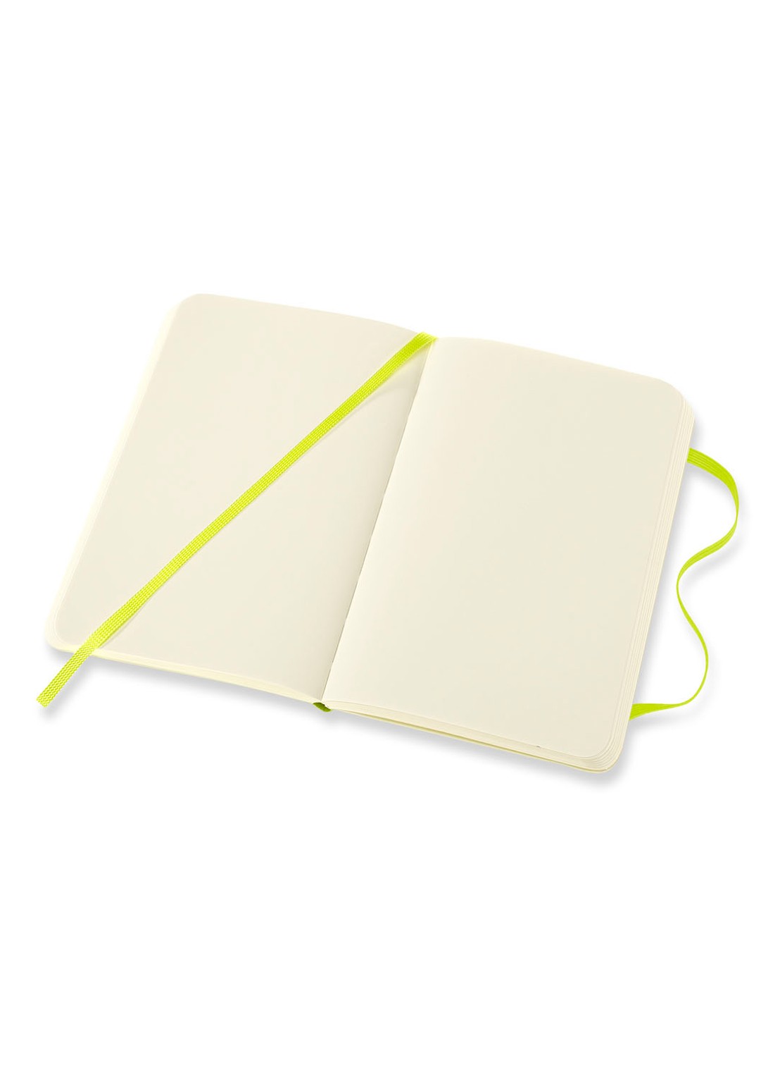 Moleskine Classic Pocket blanco notitieboek 14 x 9 cm - voorkant 3 neongroen