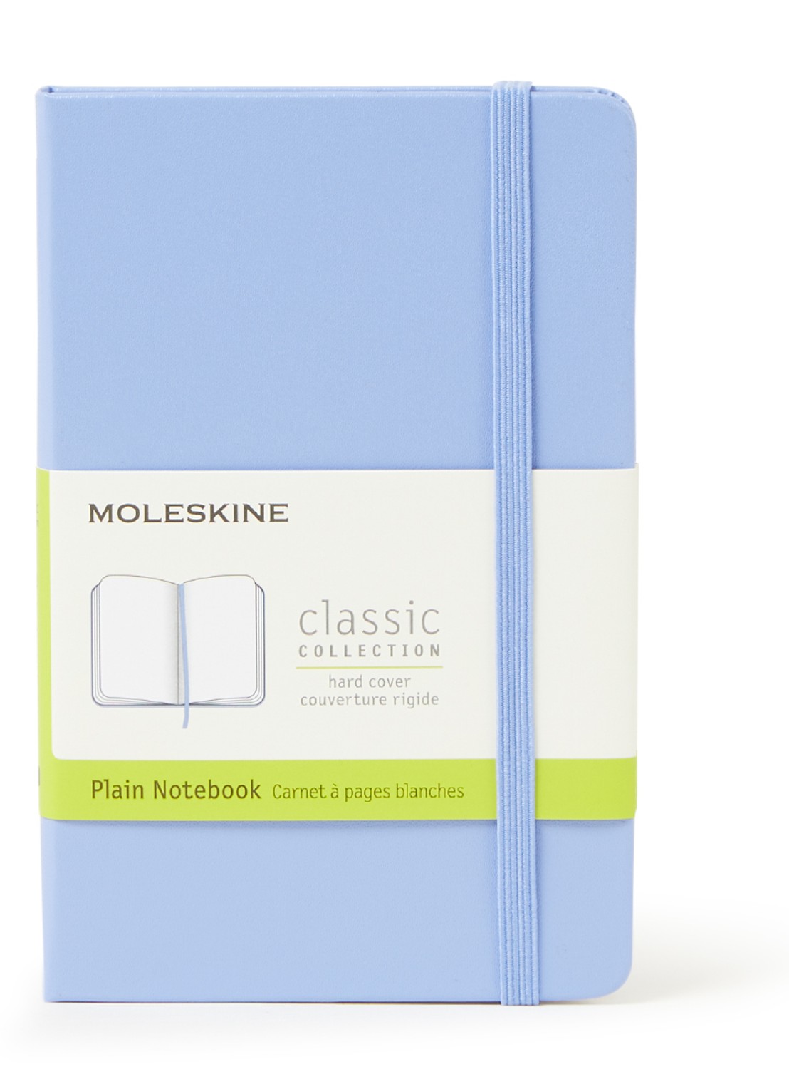 Moleskine Classic Pocket blanco notitieboek 14 x 9 cm - voorkant lichtblauw