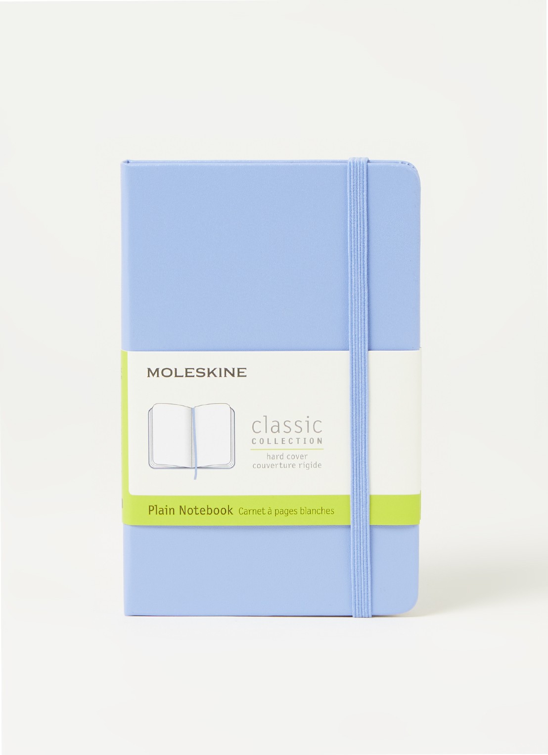 Moleskine Classic Pocket blanco notitieboek 14 x 9 cm - voorkant 2 lichtblauw