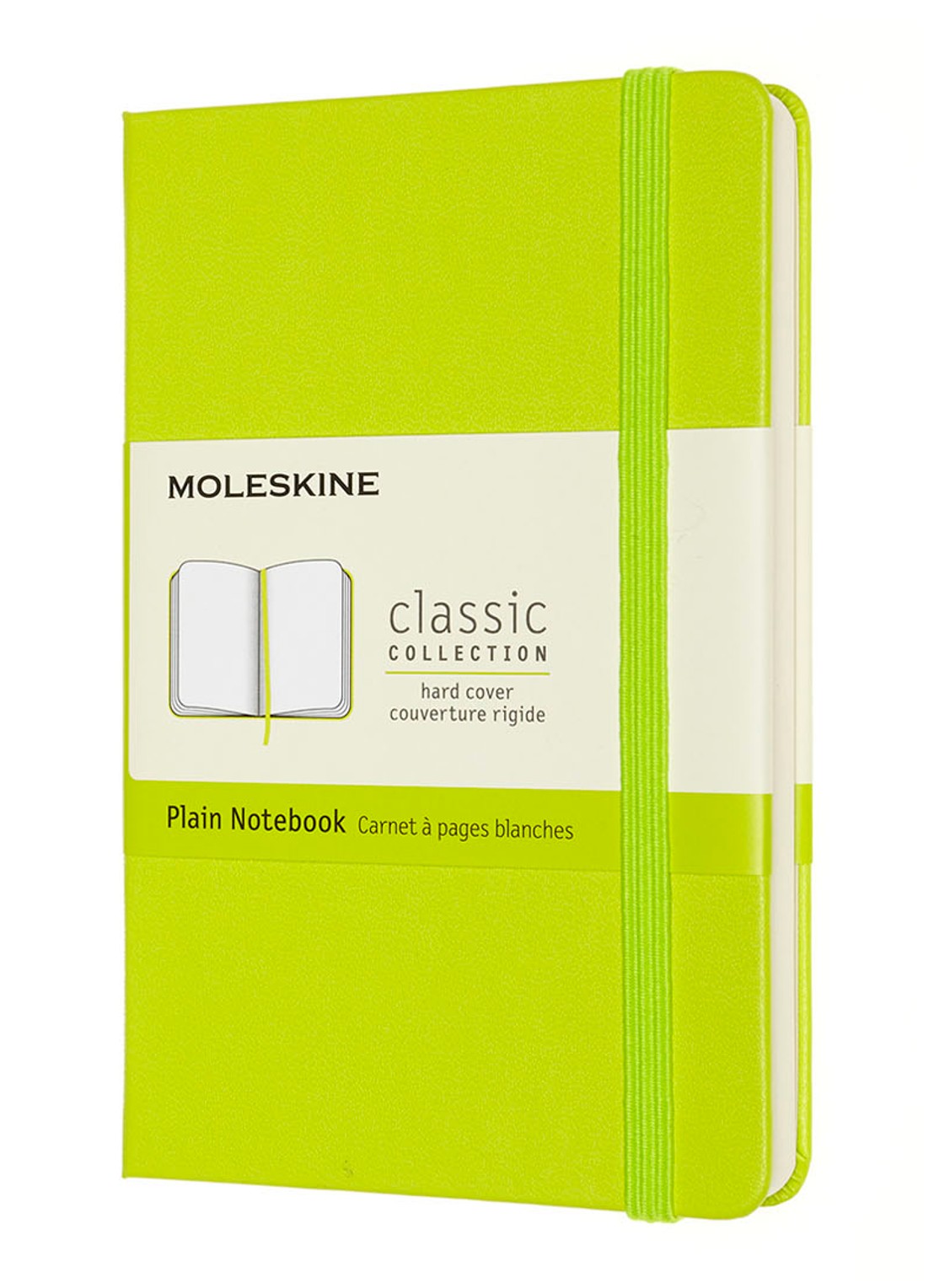 Moleskine Classic Pocket blanco notitieboek 9 x 14 cm  - voorkant neongroen