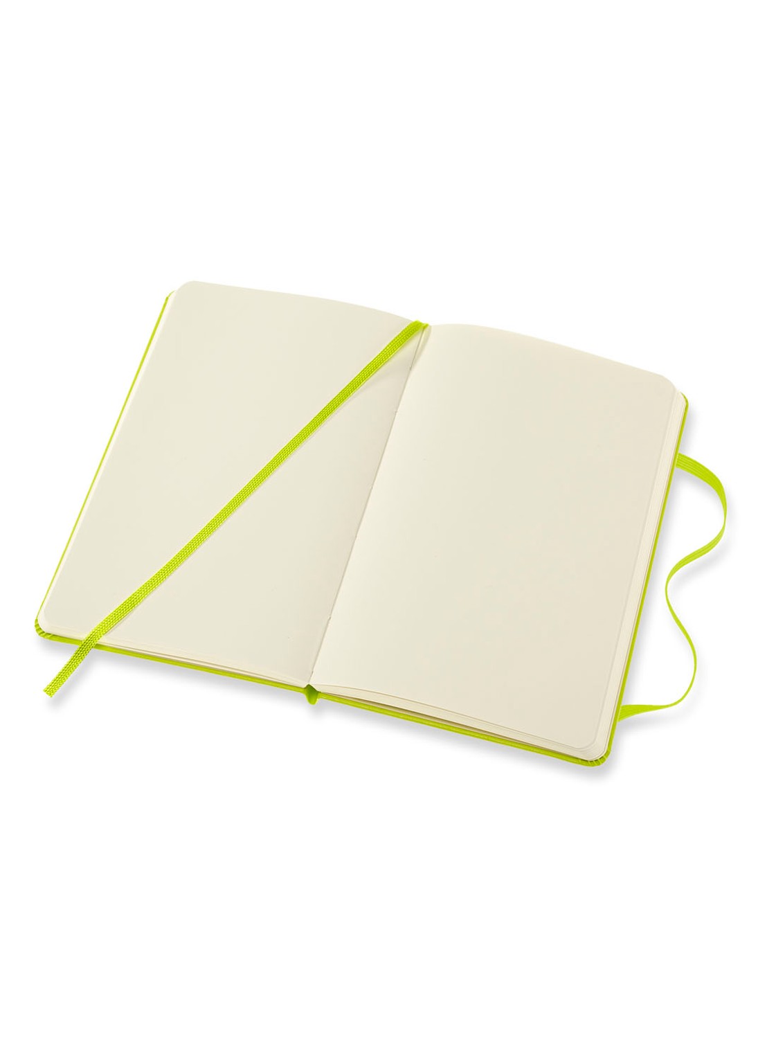 Moleskine Classic Pocket blanco notitieboek 9 x 14 cm  - voorkant 2 neongroen