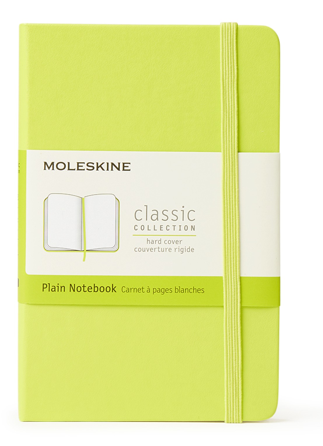 Moleskine Classic Pocket blanco notitieboek 9 x 14 cm  - voorkant 3 neongroen