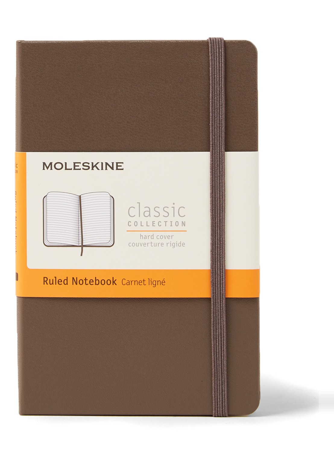Moleskine Classic Pocket gelinieerd notitieboek - voorkant 2 donkerbruin